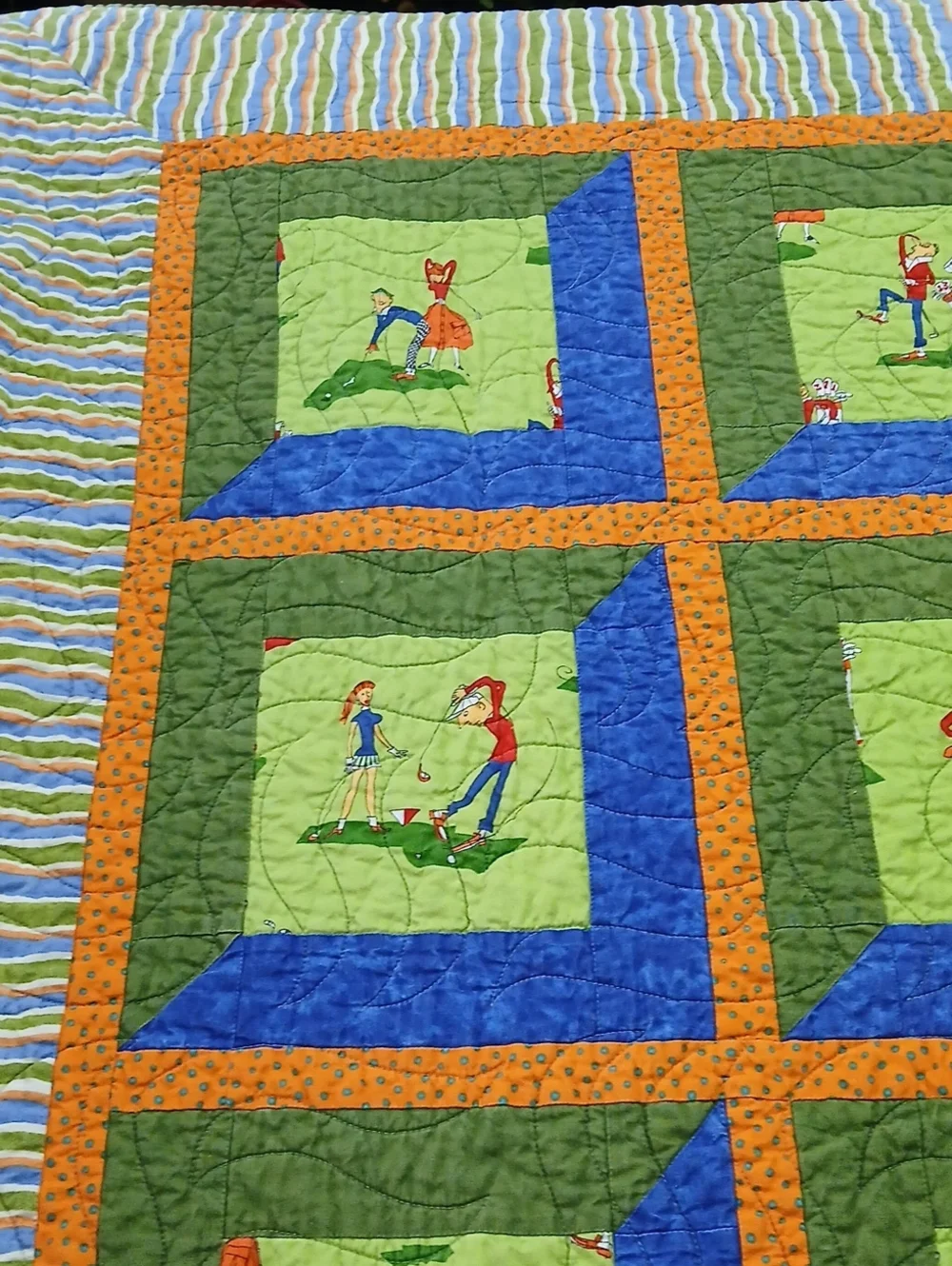 Homemade Golfing Quilt